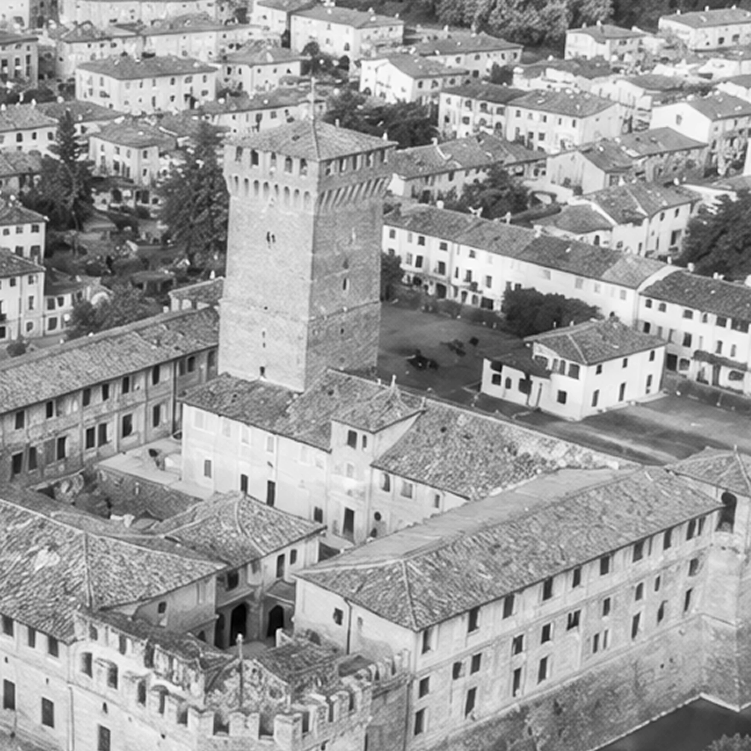 Cartello di ingresso a Castel Goffredo, centro internazionale della calza