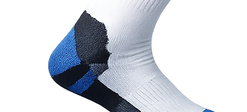 Calza arrotolata fino al tallone